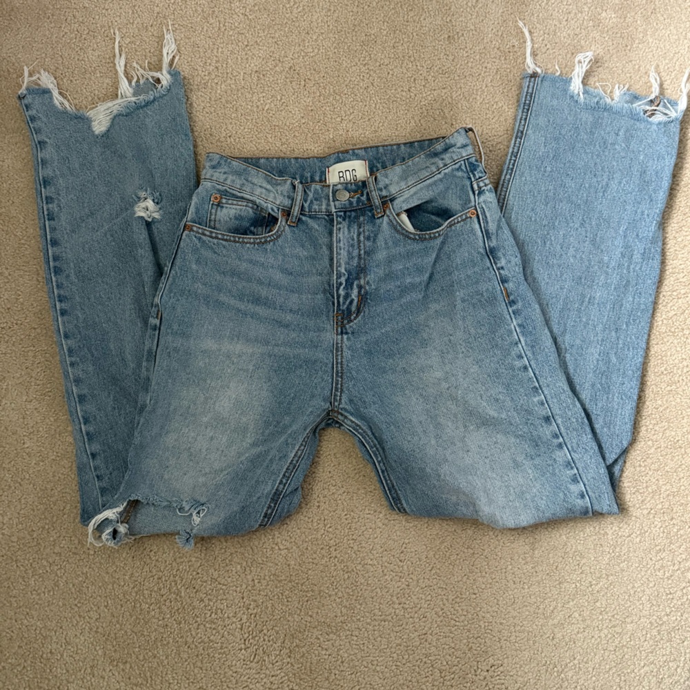 BDG Blue High Rise Distressed Jeans